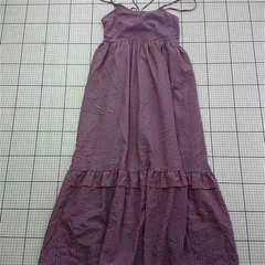 ◇ ⊂ w closet ダブルクローゼット キャミソール ロング ティアード ワンピース ギンガムチェック柄 Fサイズ レディース E  【1604140001126】