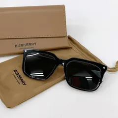 Burberry バーバリー サングラス アイウェア メガネ 美品 B4337-F 3798/87 付属品付き イタリア製 紫外線対策 旅行 ドライブ メンズ 56□17-145 ブラック 眼鏡 DF19161■のサムネイル