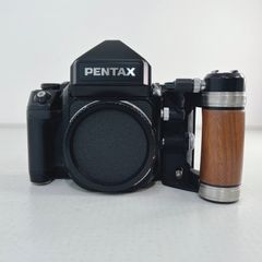 【完動美品】PENTAX 67II AEボディ＋純正木製グリップ 動作未確認】PENTAX 67II AEボディ＋純正木製グリップ ペンタックス