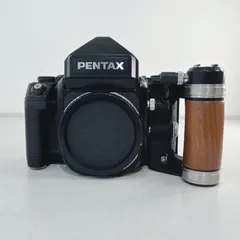 【動作未確認】PENTAX 67II AEボディ＋純正木製グリップ ペンタックス フィルムカメラ 中判 pentax バケペン pentax67  67 カメラのサムネイル
