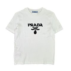 希少.今日限定価格‼️PRADA ロゴ刺繍 Tシャツ グレー - メルカリ