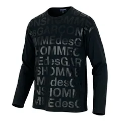 Af4 COMME des GARCONS HOMME コムデギャルソン オム AD2004 ラバープリント ロゴカットソー ロングTシャツ サイズM ブラック メンズk02iのサムネイル