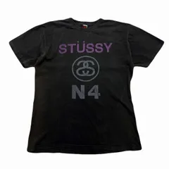 ステューシー Tシャツ メンズ M ブラック 半袖 SSリンク No.4 メキシコ製 クルーネック ストリート