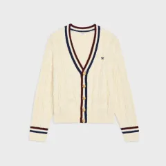 Celine セリーヌ トリオンフ ケーブル ニット カーディガン 白 xs サイズのサムネイル