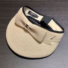 CHANEL ストローキャップ ベージュ Sサイズ - メルカリ