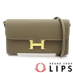 美品】エルメス ヴォーエプソン コンスタンスコンパクト エトゥープ