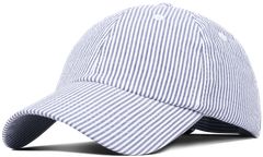 Heatstroke warning alert! Cool and breathable seersucker baseball cap for extreme heat protection.