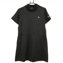 【超美品】アーノルドパーマーゴルフ 半袖ハイネックワンピース 黒 ロゴ刺しゅう  レディース L ゴルフウェア Arnold Palmer