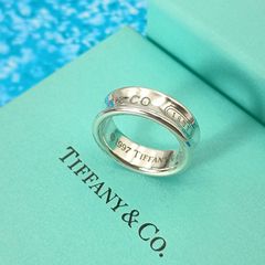 美品✨TIFFANY ティファニー ナローリング AG925 1837 約14号 TIFFANY&Co. ティファニー 14号 ナローリング メンズ レディース ユニ
