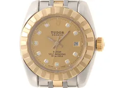 TUDOR チュードル チェーダー  クラシックデイト 22013 腕時計 K18YGイエローゴールド/SSステンレススチール 自動巻き シャンパン10Pダイヤモンド文字盤 レディース【中古】460のサムネイル