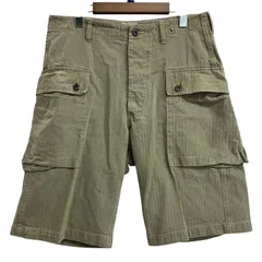 バズリクソンズ BUZZ RICKSON'S USMC ヘリンボーン モンキーパンツ BR50548 ハーフパンツ グリーン W36サイズ 201MB-1501 VBのサムネイル