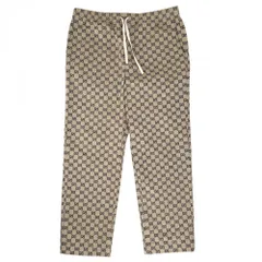 【決算】 グッチ パンツ メンズ インターロッキングG GG ボトムス GUCCI 52 658090 ブラウン 茶 ネイビー 紺 コットン  ポリエステル  【中古品】のサムネイル