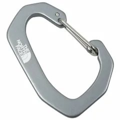 ザノースフェイス カラビナ アルミ素材 軽量 岩登り不可 グレー THE NORTH FACE TNF LOGO CARABINER NA5MP51E-GRYのサムネイル