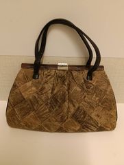 昭和レトロ タイ製 がま口バッグ フロッグスキン カエル革 
