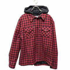 CELINE ウール ロゴフード付きチェックジャケット 2W68A055Z CELINE セリーヌ ブロックチェック 中綿CPOシャツフードジャケット