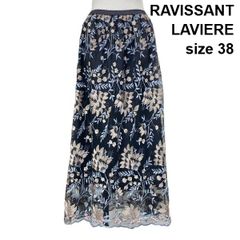 新品タグ付き Ravissant Laviere リバーレース フレアワンピース