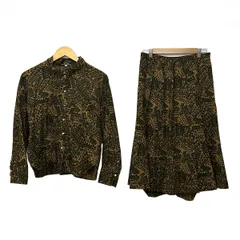Leilian(レリアン) スカートセットアップ レディース美品  - ブラウン×黒 ペイズリー柄/ドルマンスリーブのサムネイル