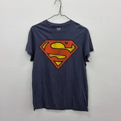 Y841 Superman Tシャツ S ネイビー ロゴプリント スーパーマン 古着卸 アメリカ仕入のサムネイル