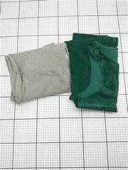 ◇ Θ alc セット商品 グリーン系 ベロア ジャンパースカート＆チェック柄 オーバーオール パンツ セット サイズ140㎝ 女の子 E  【1604220010529】