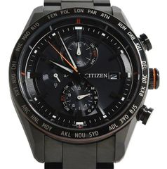 ジャンク品】人気のオールブラックチタンCITIZEN ATTESA電波ソーラー