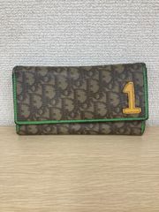 Dior 二つ折り財布 トロッター柄 キャンバス レザー コンパクト