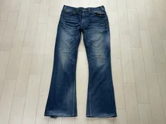 バックボーン デニムパンツ sizeS  片耳セルビッチ ブーツカット フレアデニム ヒゲ ハチノス Dカン【古着】ME6001IKE【匿名配送】のサムネイル