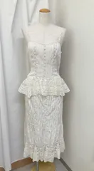 Christian Dior クリスチャンディオール ガリアーノ期 トロッター レース フリル キャミソール スカート サイズ36 白系 ホワイト系のサムネイル