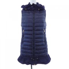 美品】モンクレール GILET ダウンベスト フード付 フリル ダブルジップ