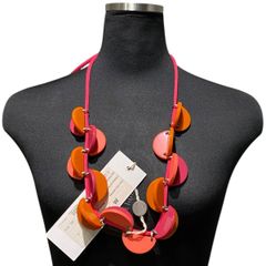 未使用タグ付】マックスマーラ Max Mara ウッドマテリアル・ネックレス