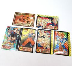 당시 물건 드래곤 볼 Z 드래곤 볼 GT 카드 다스 키라 양면 인쇄 홀로그램 155 손오반/253 초전사들/294 초전사들/323 손오공/364 기적의 구슬/1 손오공&빵&트렁크 6장