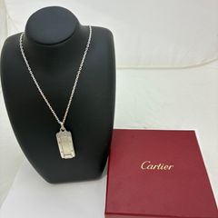 美品 カルティエ ネックレストップ サントス コンビカラー プレート