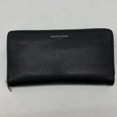 バレンシアガ □美品□ ラウンドジップ 長財布 ウォレット レザー