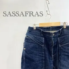 SASSAFRAS フォール リーフ デニム パンツ ジーンズ ボトムス L 濃紺  メンズ ファッション _201023のサムネイル