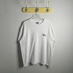 STUSSY ステューシー ベーシック ロゴ 白 半袖 Tシャツ L