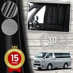 【日本製】 ハイエース 200 系 スーパー GL レジアスエース 対応 マグネット カーテン メッシュ 1枚セット UVカット 大判90cmワイド 日除け 日よけ サンシェード 後部座席 サイド 車用 車用品 車カーテン 車中泊 【ネコポス】のサムネイル