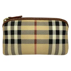 Burberry LONDON(バーバリーロンドン) コインケース美品  - ベージュ×黒×マルチ チェック柄/キーリング付きのサムネイル