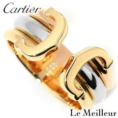 【新品仕上済】 Cartier ドゥーブルC イエローゴールド K18YG リング 14号 レディース 返品OK