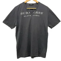 Burberry Black Label(バーバリーブラックレーベル) 半袖Tシャツ サイズ3 L メンズ - ダークグレー×グレー Vネック