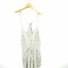 フリーズフレーズ FREE'S PHRASE サロペット オールインワン パンツ 花柄 ミニ ショート 袖なし ノースリーブ M グレージュ /MT29のサムネイル