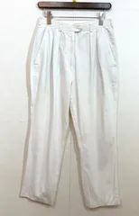 YVES SAINT LAURENT 白 タックパンツ スラックス 綿100 イブサンローラン　K5-170のサムネイル
