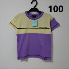 半袖　Tシャツ　配色切替　ロゴ　100cmのサムネイル