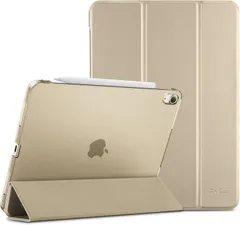ProCase iPad Air 11インチ ケース M4 2026 / M3 2025 / M2 2024 / iPad Air 第5世代 2022 / 第4世代 2020 軽量 スタンド 三つ折り フォリオ保護ケース 半透明バックカバー Apple Pen