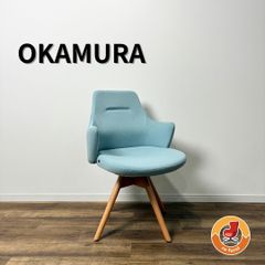 okamura オフィスチェア ワークチェア 2脚セット ブラウン 革張り風 