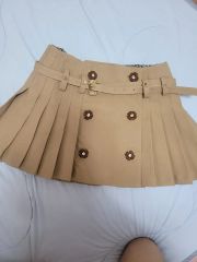 Darich ダーリッチ ダブルプリーツミニスカート ベージュ BEG - メルカリ