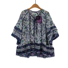 ANNA SUI フラワー シフォン ブラウス ジャケット 88 オーバーサイズ 新品のサムネイル