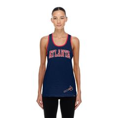 뉴엘라 여성 탑스 탱크탑 New Era Womens Atlanta Braves Navy Game Day Tank Top NoColor 네이비