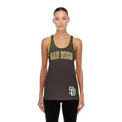뉴엘라 여성 탑스 탱크탑 New Era Womensan Diego Padres Brown Game Day Tank Top NoColor 브라운