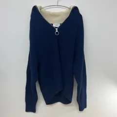 ami alexandre mattiussi アミ ハーフジップ ニット セーター ネイビー Mサイズのサムネイル