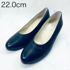 【新品 訳あり】【4E】アトリエ　撥水加工ベーシックパンプス　 22.0cm 黒のサムネイル