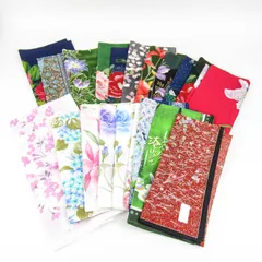 ハンカチ 20点セット わさび染 花柄 和柄など まとめて 大量 レディース 【中古】